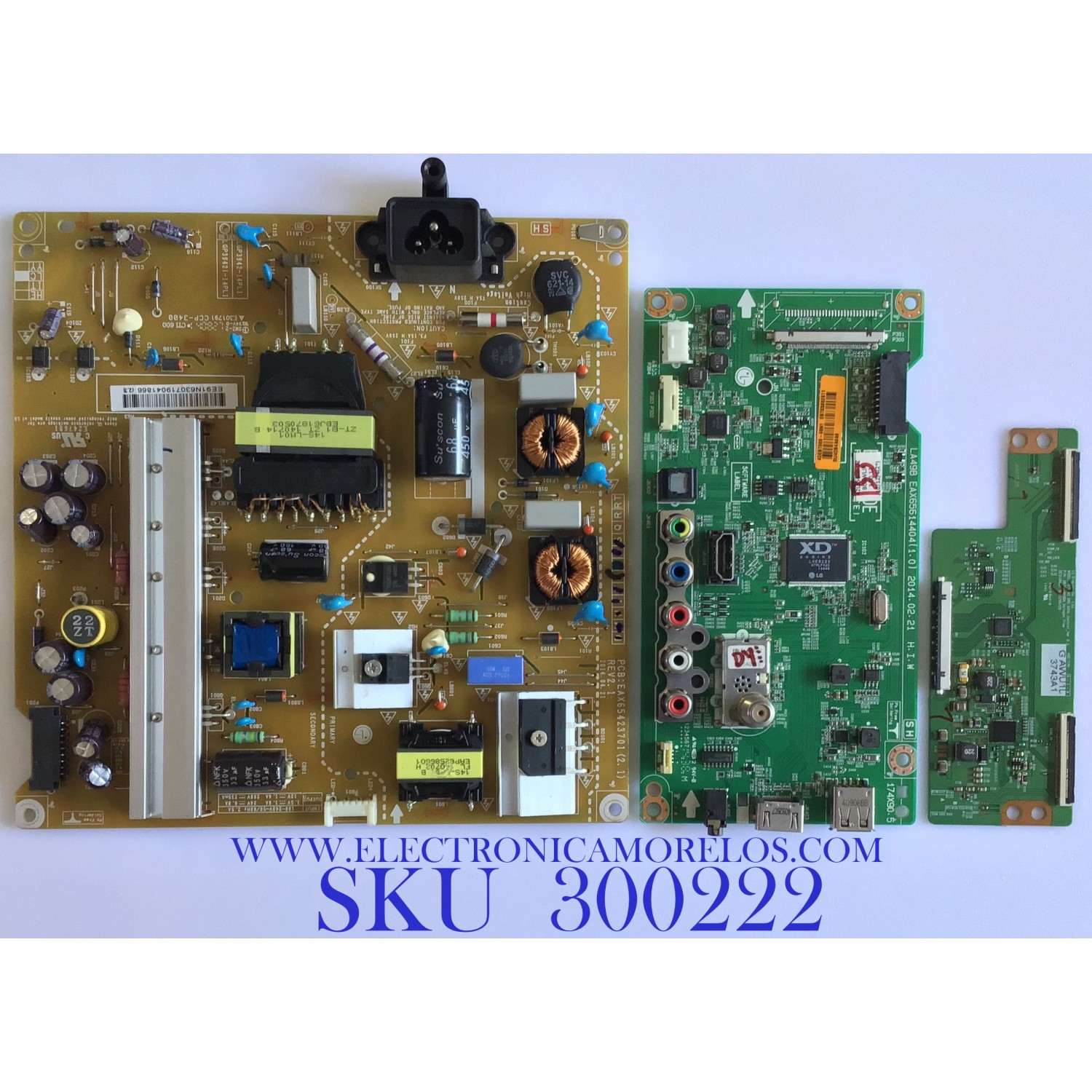 KIT DE TARJETAS PARA TV LG / MAIN EBT63092611 / EAX65614404(1.0) / T-CON 6871L- 3743A / 6870C-0480A / FUENTE EAY63071904 / EAX65423701(2.1) / PANEL LC420DUE (FG)(A3) / MODELO 42LB5600-UZ.BUSWLOR